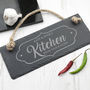 Personalised Our Kitchen Slate Hanging Sign, thumbnail 5 of 5