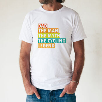 Cycling Enthusiast Dad Tshirt, 5 of 5