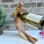 Wooden Cat Wine Bottle Holder Tabletop Wine Rack Gift, thumbnail 5 of 9