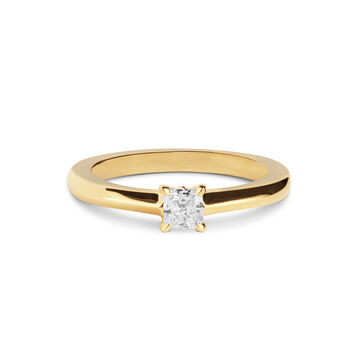 18ct Yellow Gold And 0.3ct Princess Diamond Ring, 3 of 3
