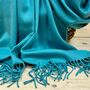 Super Soft Plain Pashmina Style Scarf In Teal, thumbnail 3 of 3