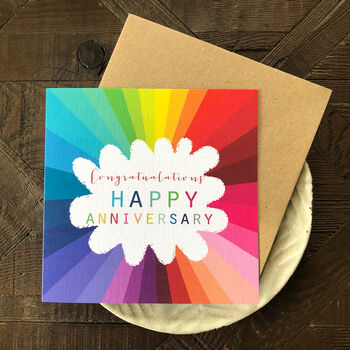 Colourful Happy Anniversary Card, 4 of 5