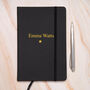 Personalised Yellow Star School Teachers Pu A5 Notebook, thumbnail 2 of 4