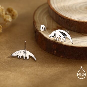 Sterling Silver Ant Eater Stud Earrings, 3 of 12