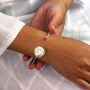 Sterling Silver Freshwater Pearl Torque Cuff Bangle, thumbnail 2 of 6