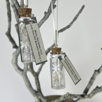 Miniature Christmas Snowflake Personalised Decoration, 10 of 12