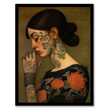 Dare To Be Different Tattooed Female Wall Art Print, 5 of 6