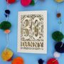 Personalised 30th Birthday Card Papercut Woodland Design, thumbnail 2 of 8