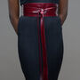 Ox Blood Leather Waist Cincher Belt One Size, thumbnail 5 of 10