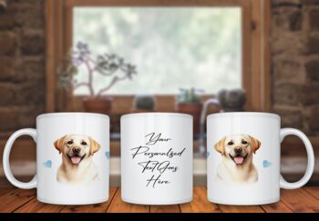 Personalised Labrador Retriever Dog Hearts Pet Gift Mug, 2 of 2