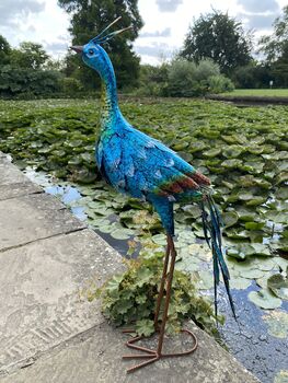 Elegant Free Standing Peacock Ornament, 6 of 10