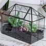 Black Glass Geometric House Plant Terrarium, thumbnail 1 of 6