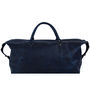 Personalised Leather Armada Duffle Holdall In Navy, thumbnail 4 of 9