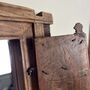 Authentic Antique Indian Wooden Shutter Mirror, thumbnail 4 of 9