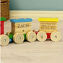 Pull Along Traditional Wooden Personalised Train, thumbnail 2 of 2