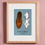 Wedding Shoes Personalised Fine Art Print, thumbnail 4 of 4