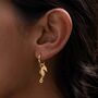 18ct Gold Seahorse Charm Hoop Earrings, thumbnail 1 of 4
