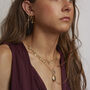 Allium Star Necklace Gold Plated Sterling Silver, thumbnail 1 of 7