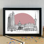 Shanghai Skyline Travel Art Print Unframed, thumbnail 2 of 6
