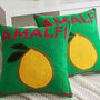 Amalfi Green Lemon Cushion Cover 45x45, thumbnail 1 of 3