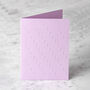 Braille Greeting Card | Triplet | Lilac, thumbnail 2 of 2
