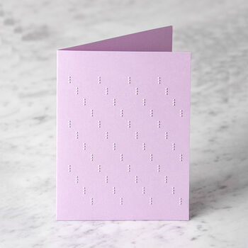 Braille Greeting Card | Triplet | Lilac, 2 of 2
