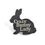 Crazy Bunny Lady Brooch, thumbnail 1 of 2
