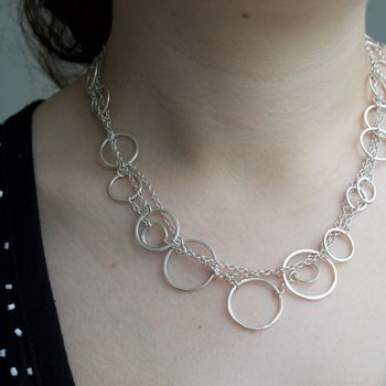 Handmade Silver Ring And Chain Heirloom Necklace, 2 of 7