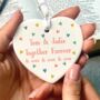 Personalised Together Forever Heart Decoration, thumbnail 1 of 2