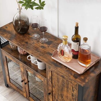 Storage Cabinet Sideboard Buffet Table With Three Doors, 5 of 6