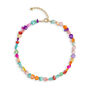 Pastel Rainbow Natural Stone Beaded Necklace, thumbnail 1 of 2