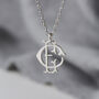 Personalised Handmade Silver Initials Monogram Necklace, thumbnail 1 of 4