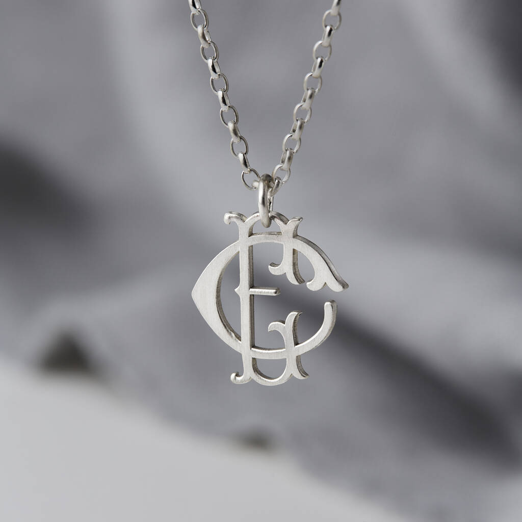 Personalised Handmade Silver Initials Monogram Necklace, 1 of 4