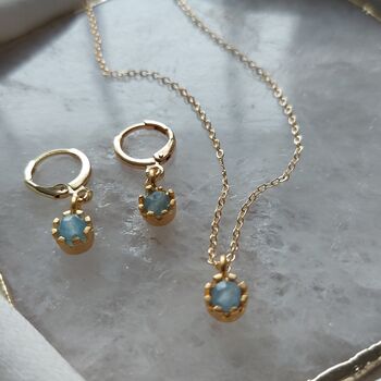 March Birthstone Jewellery Gift Set, 4 of 9