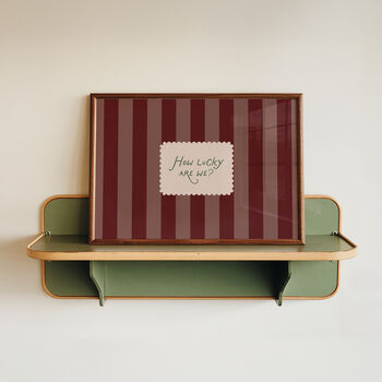 How Lucky Are We Striped Landscape Print, 2 of 9