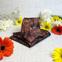 Navy And Orange Floral Wedding Tie Set, thumbnail 6 of 6