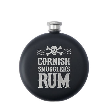 Cornish Smuggler's Rum Black 6oz Hip Flask | Gift Boxed, 2 of 4