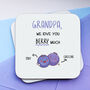 Grandpa We Love You Berry Much Coaster, thumbnail 2 of 2