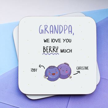 Grandpa We Love You Berry Much Coaster, 2 of 2