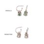 Recycled Silver Birthstone Pendant Hoop Earrings, thumbnail 4 of 10