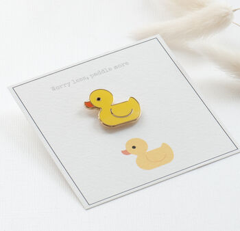 Duck Enamel Pin On Bespoke Giftcards, 6 of 12