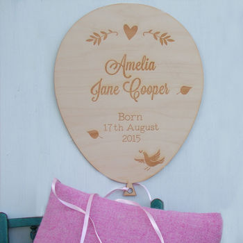 Nursery Personalised Wooden Balloon Sign, 2 of 2