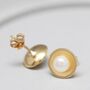 9ct Gold Pearl Earrings. Small Gold Pearl Earrings, thumbnail 5 of 11