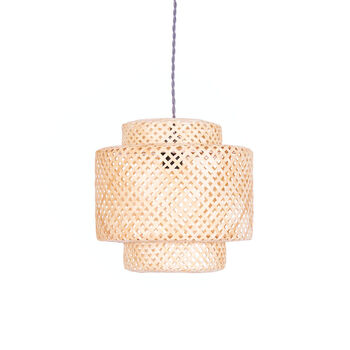 Joni Bamboo Pendant Light Shade, 2 of 5