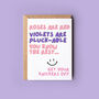 Roses Are Red Get Your Knickers Off Valentine Card, thumbnail 1 of 2