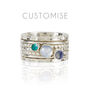 Personalised Birthstone Ethereal Galaxy Spinning Ring, thumbnail 2 of 12