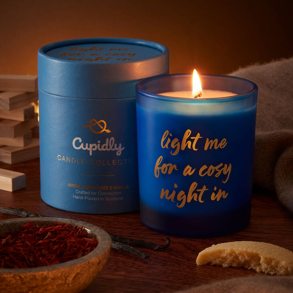 Light Me For A Cosy Night In Luxury Soy Candle | Includes Digital Ritual | Cosy Home Or Date Night Gift, 1 of 5