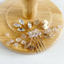 Clear Crystal And Gold Leaf Hair Comb, thumbnail 5 of 5