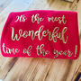 Embroidered 'The Most Wonderful Time' Christmas Jumper, thumbnail 1 of 5