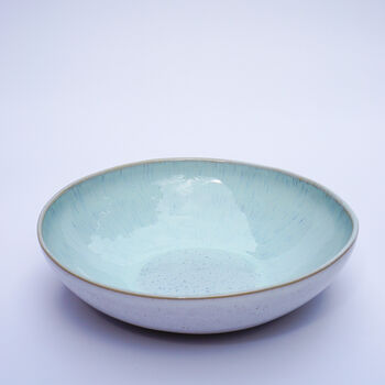 Handmade Ceramic Neptune Glaze Pasta Bowl, 3 of 7